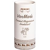 VanMan Magnesium & Vanilla Deodorant Stick - Natural Aluminum Free Deodorant for Women & Men - Effective Odor Control for Skin - With Tallow, Shea Butter & Organic Madagascar Vanilla Bean - 2.2 oz