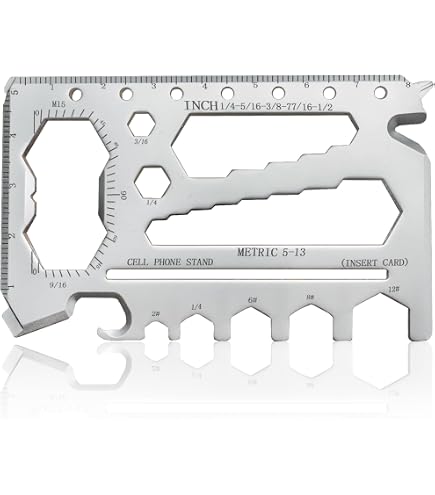 Hillman Stainless Steel - 16 in 1 Credit Card Multitool. Slim