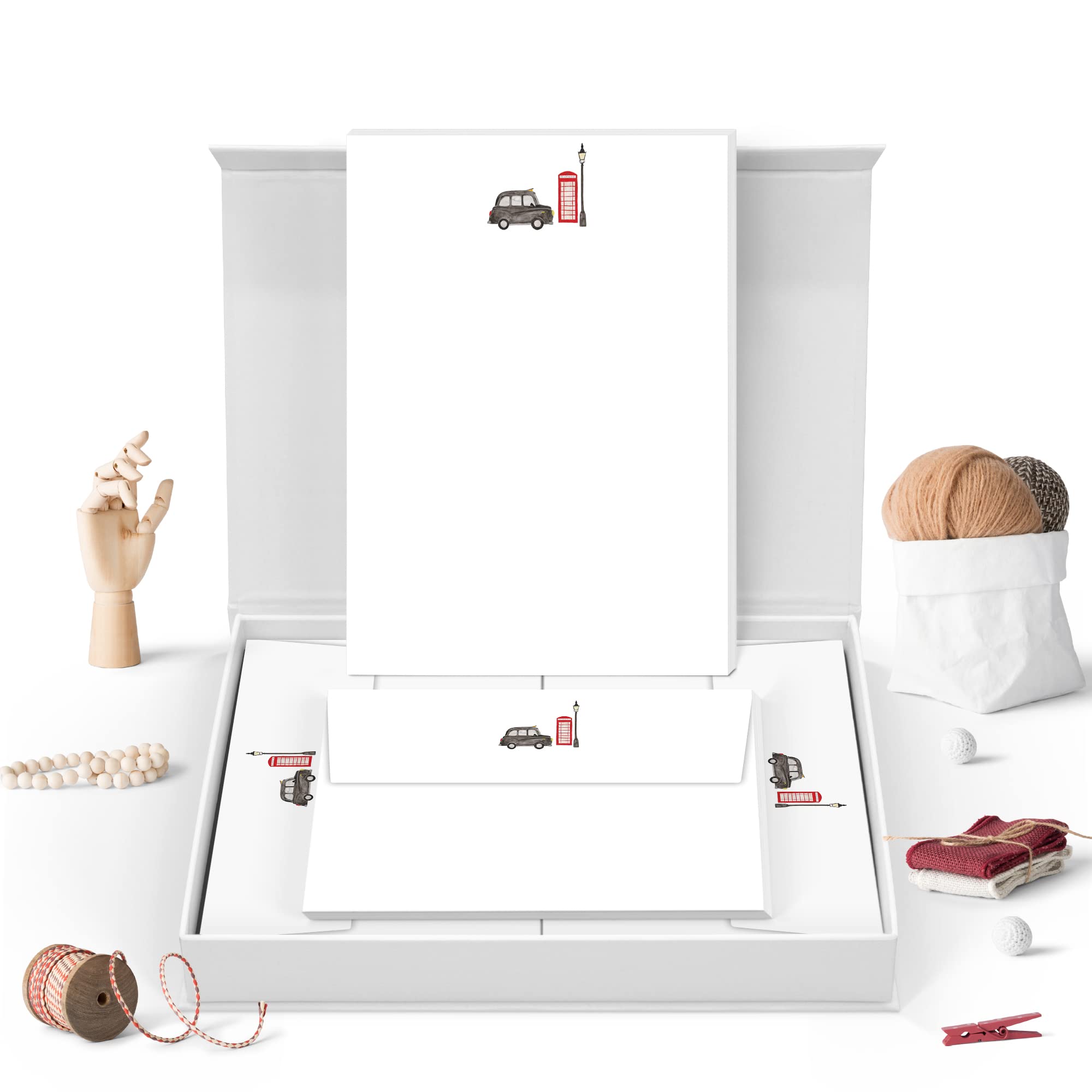 Me Loovely London Icon Letter Writing Paper and Envelopes Set A5 Size Papers Stationery Writing Supplies for School Home & Office | (Pack of 20)