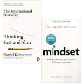 Thinking, Fast and Slow By Daniel Kahneman &amp; Mindset - Updated Edition: Changing The Way You think To Fulfil Your Potential By Dr Carol Dweck 2 Books Collection Set