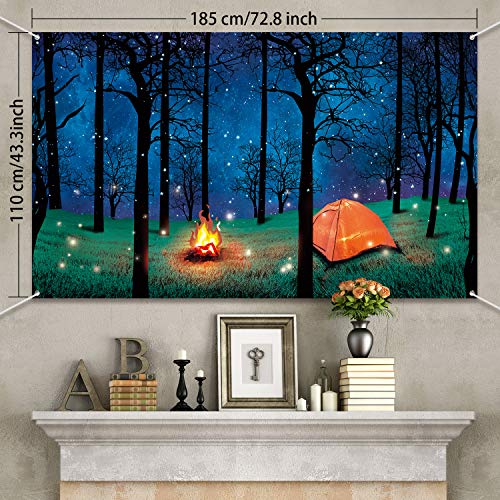 Blulu Forest Scene Camping Backdrop Supplies Camping Photography Background Photo Shoot Backdrop Par - //medicalbooks.filipinodoctors.org
