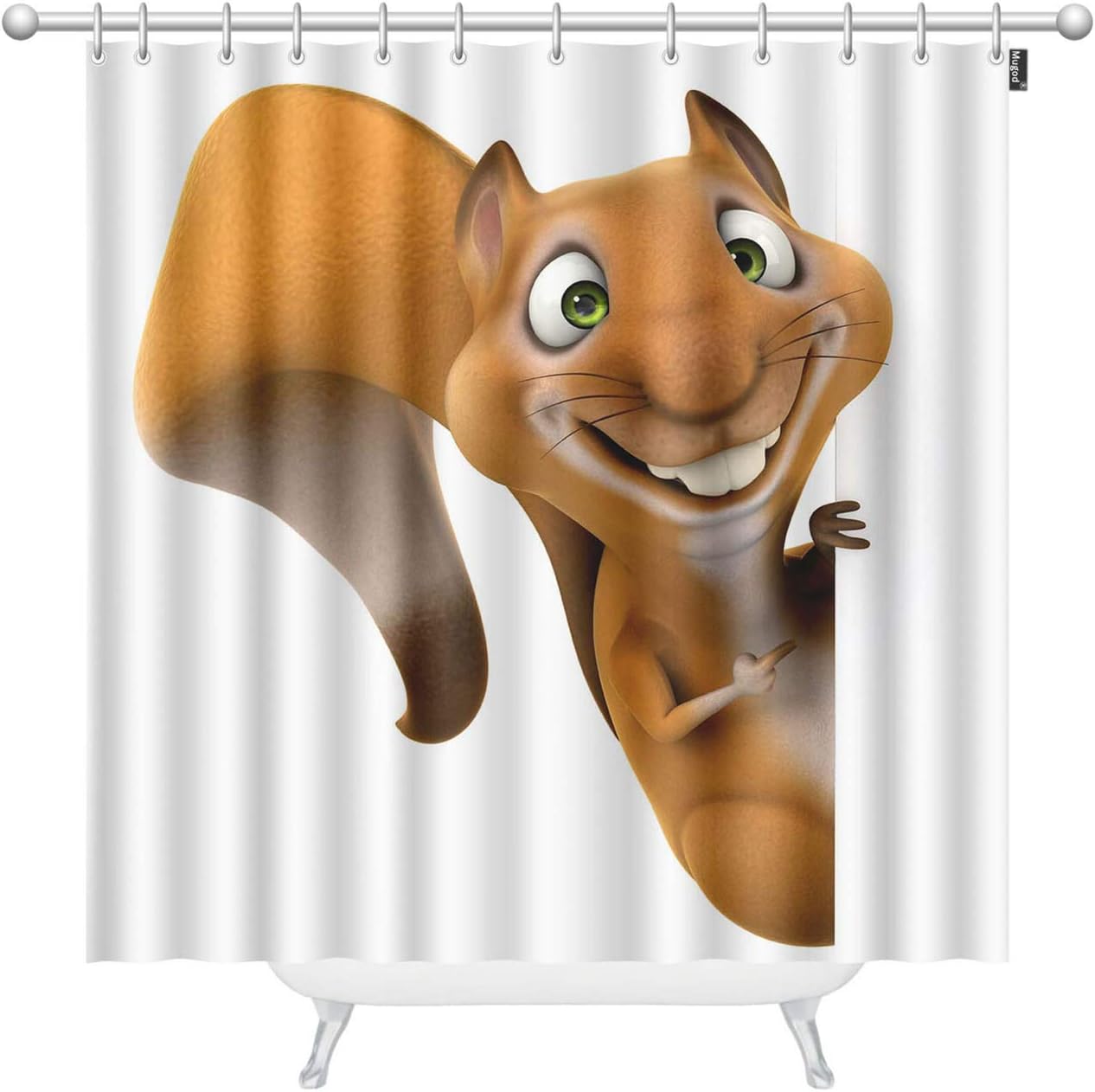Amazon Com Mugod Fun Squirrel Shower Curtains 3d Animal Cute