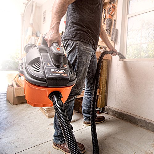 RIDGID Wet Dry Vacuums VAC4000 Powerful and Portable Wet Dry Vacuum
