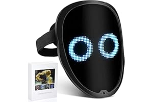 BAISEMAIN Led Mask - Face Mask with 2074 Leds, Gesture Sensing for Party, Cosplay, Custom