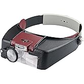 Meichoon Headband Magnifying Glasses with 2 LED Lights Head Lamp,1.5X 3X 6.5X 8X Eyewear Magnifier for Repairs Reading Jewelr