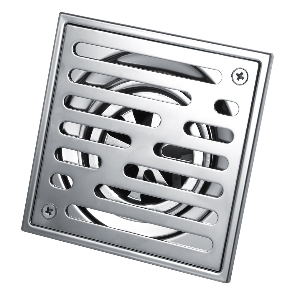 Square Stainless Steel Shower Drain Anti-Odor Floor Drain for Bathroom Large Gauge 110 x 110/150 x 150 mm (Size : 110 x 110 mm)