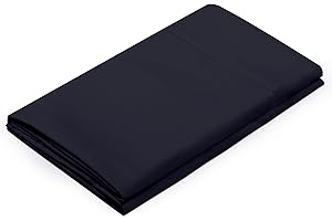 HBHLFZ King Flat Sheet - Ultra Soft Polyester Top Sheet - Hotel Quality Bed Sheets - Comfortable Wrinkle-Free - Easy to Care for - 1 King Flat Sheet Only（King，Black）