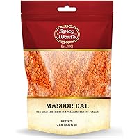 Masoor Dal 2 Pound Bag (32 oz) - Red Lentils Split - All Natural By Spicy World