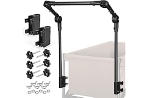 Upgraded Adjustable Folding Wagon Push Handle Applicable to Most Sizes Round or Square Metal Frame Camping Wagon/Beach Cart/S