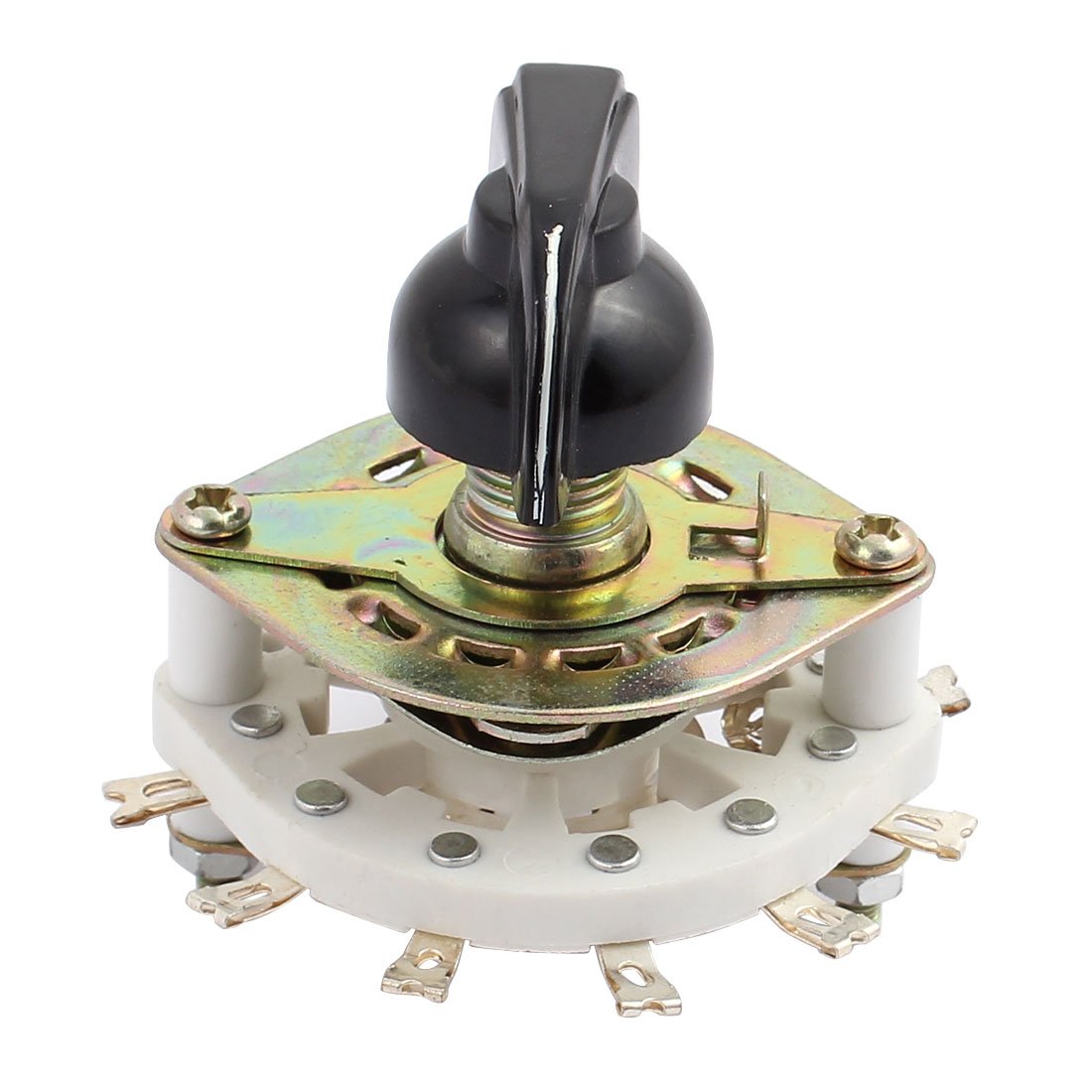 Sourcingmap KCT 1 Pole 10 Position 11 Terminal Band Channel Rotary Switch Selector with Cap