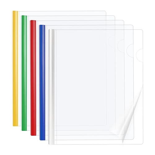 Binditek 40 Pack Clear Report Covers with Sliding Bars, 70 Sheet ...