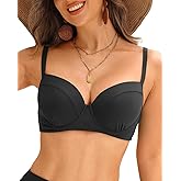 Tempt Me Underwire Push Up Bikini Top - Women Swimsuit Tops Bathing Suit Bra Top Only