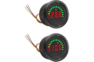 Linkstyle DC 7-100V Digital Battery Voltage Meter, Battery Capacity Monitor with Color Display for Car RV Truck Motorcycle Bo