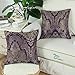 CaliTime Throw Pillow Covers Pack of 2 Supersoft Vintage Damask Floral Cushion Cases Shells for Couch Sofa Home Decor 18 X 18 Inches Deep Purple