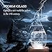 Eon Concepts Storm Glass Weather Predictor - Barometer Bottle with Stunning & Colorful LED Wood Base | Decorative Centerpiece for Home & Office | Birthday Friendship Novelty Unique Gift Idea (MEDIUM)