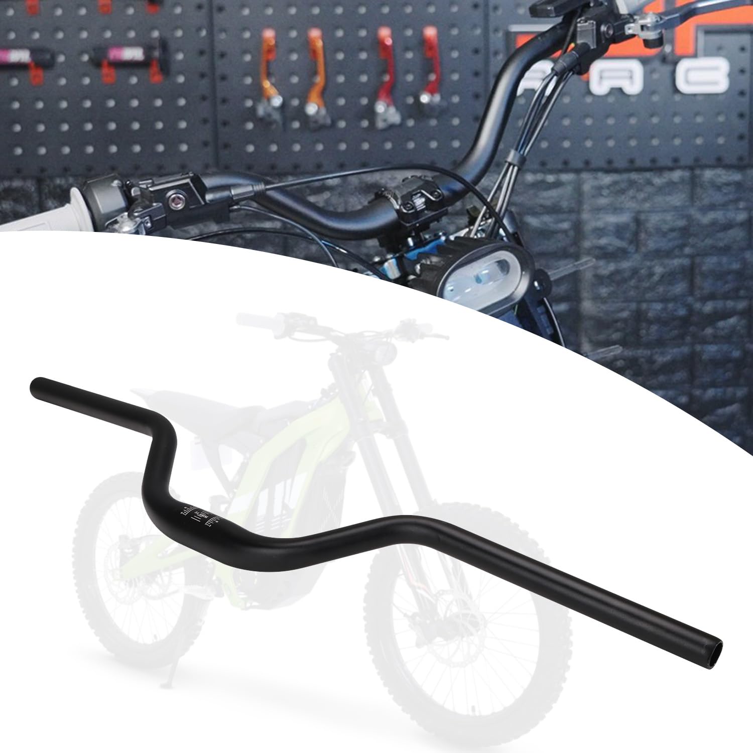 High Rise Handlebars for Surron,7/8" 22mm High Rise Handle Bars for Surron Sur Ron LBX Talaria Sting MX3/R MX4 Talaria XXX E-Ride Pro SR S SS 2.0 3.0 Bicycle Dirt Bike Motocross-Black