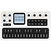 M-VAVE Wireless Portable FM Synthesizer with Built-in Speaker and Battery, 6 Operators, 32 Algorithms, 128 Preset Sounds, TFT Display Screen, 6 Built-in Effects, Arpeggiator, 16-Step Sequencer (White)