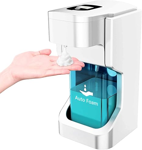 Amazon Cam2 21年最新型 ソープディスペンサー 泡 自動感知 オートソープディスペンサー 壁掛け 500ml大容量 電池式 Ipx4防水 センサー ノータッチ 吐出量2段階調整 キッチン 洗面所 トイレ バスルームに適用 日本語取扱書付き 全身白い ソープ シャンプー用