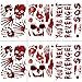 TMCCE Halloween Bloody Decorations Handprint Footprint Window Floor Clings Decals for Halloween Vampire Zombie Halloween Party Supplies-6 Sheets
