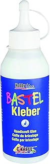 Kreul 49361 - Bastelkleber transparent, 250 ml, auf Wasserbasis, lösungsmittelfrei, für viele verschiedene Materialien