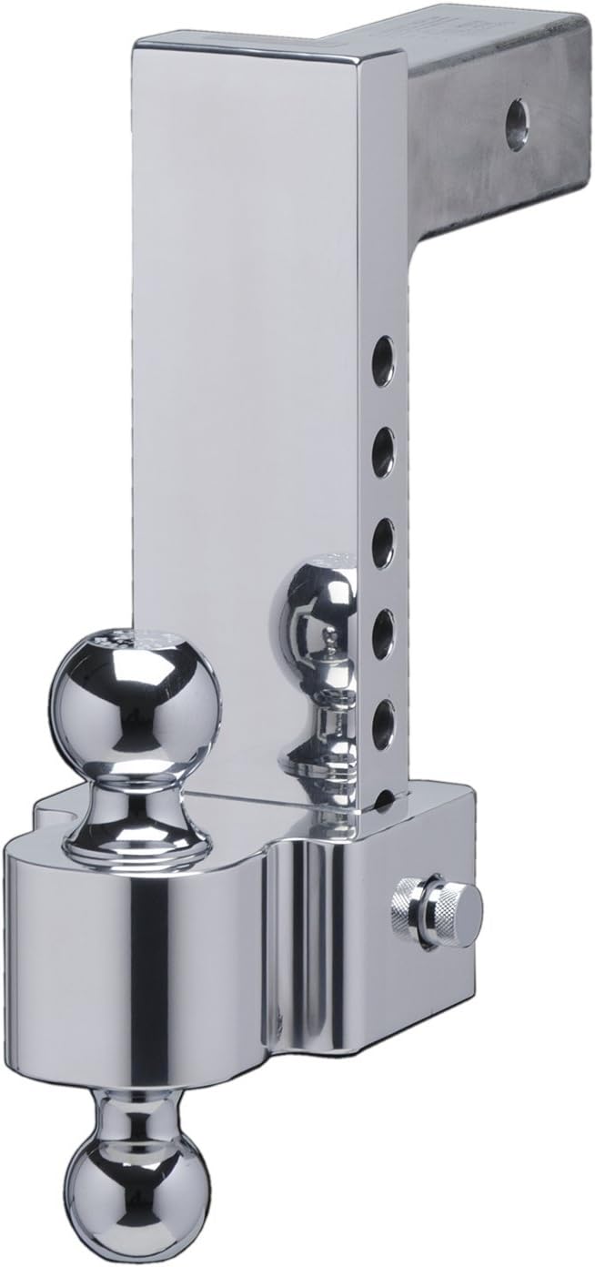 Fastway Flash 42-00-2925 E Series HD Adjustable Aluminum Ball Mount with 10 Inch Drop, 2.5 Inch Shank, and Chrome Plated Balls