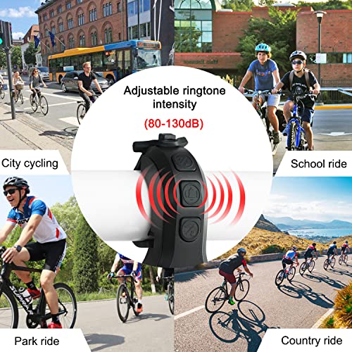 SLFJOSN Super Electric Bike Horn，Adjustable 80130dB Bicycle Electric