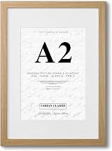 Fabian Clarke London A2 Modern Oak Frame with White A3 Mount Portrait Landscape