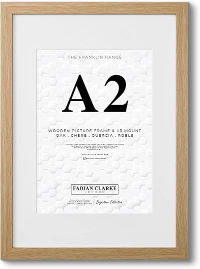 Fabian Clarke London A2 Modern Oak Frame with White A3 Mount Portrait Landscape