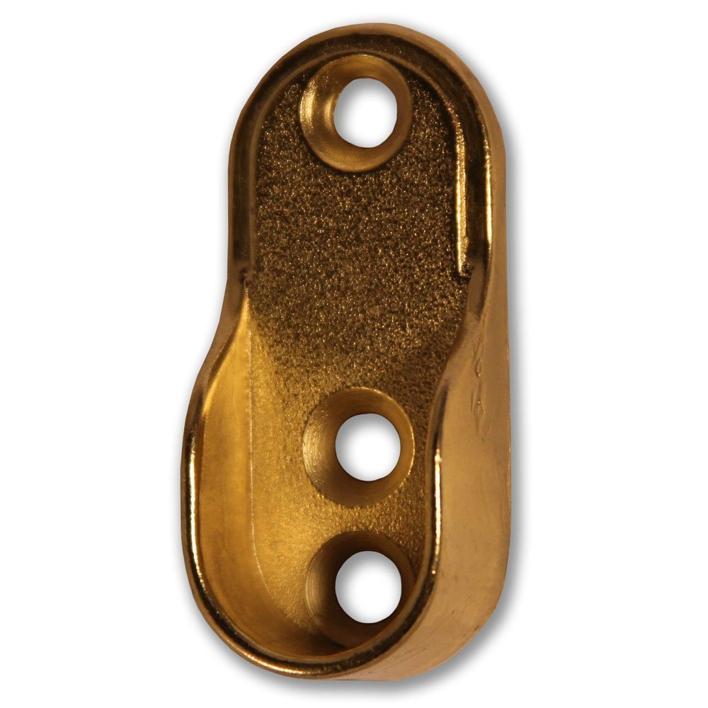 Electro Brass Oval Wardrobe Rail Socket Pack Of 2 Amazon Co Uk