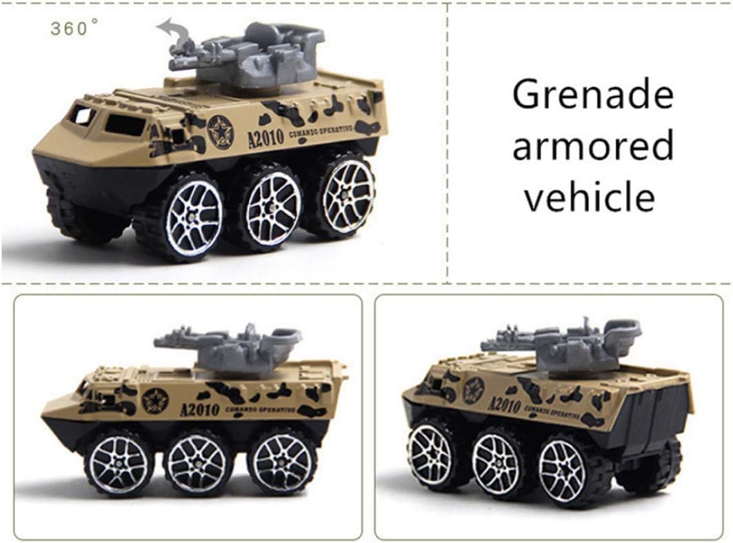 PowerTRC Die-cast Military Truck Army Vehicle Models Car Toys, Mini Battle Army Toy, Panzer, Anti-Air Vehicle, Helicopter Playset for Kids: Toys & Games
