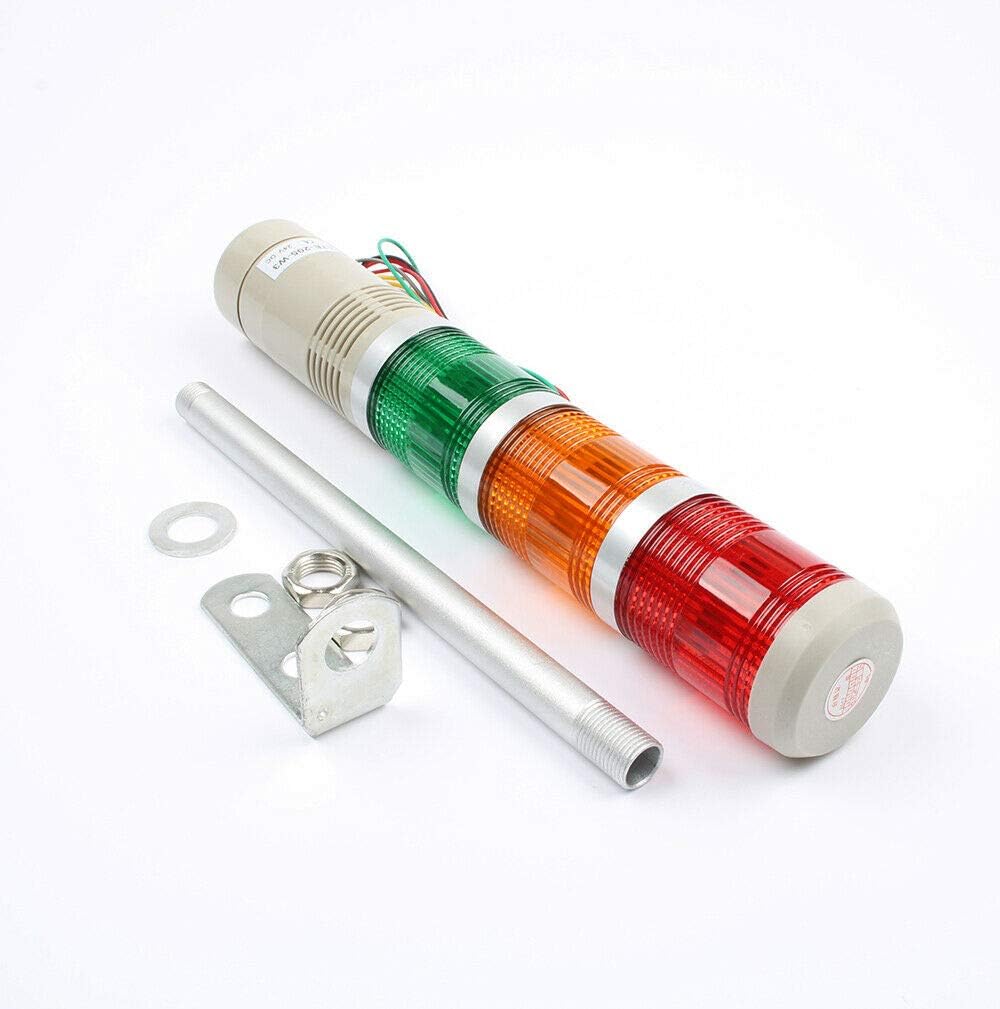 SUPERTOOL Warning Light, LED Flashing Signal Tower Light Bright Bulb Industrial Caution Alarm Lamp for Boat,Machine Tool - Image 3