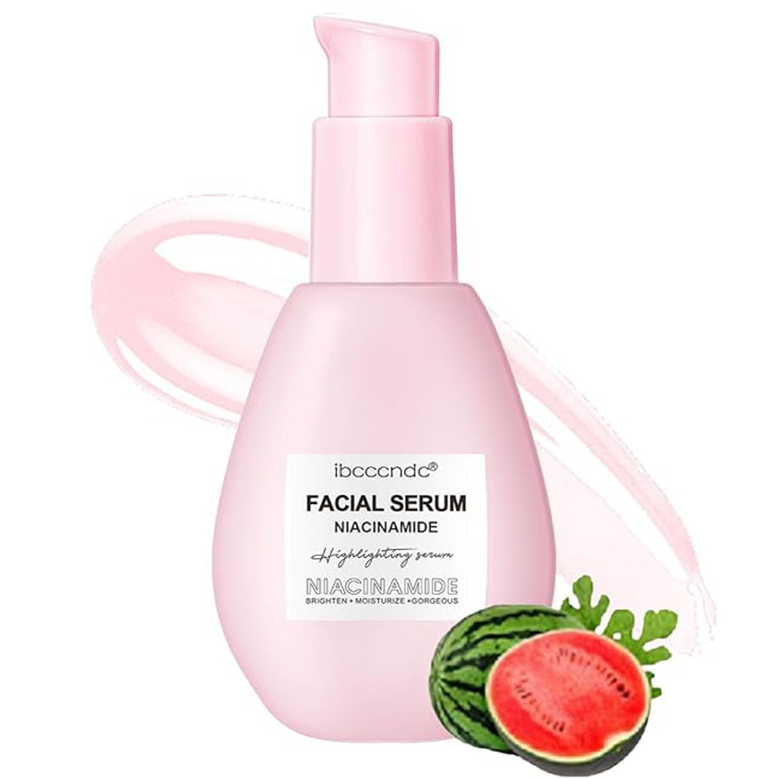 Brightening Serum for Face,Watermelon Serum Hydrating Glow Dew with Hyaluronic Acid, Moringa Oil + Vitamin E for Brightening Smoothing Dry Skin, Dark Spots Facial Serum(60ml)