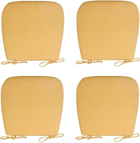 Amazon Co Jp Drm X ダイニングチェア クッション 椅子 クッション 座布団 ひも付き 馬蹄型 シートクッション 滑り止め付き カバー仕様 4枚セット 洗える 無地 オフィス 車 椅子用 45 42 4cm ホーム キッチン