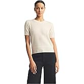 Naadam Womens Lightweight Cashmere Short Sleeve Sweater