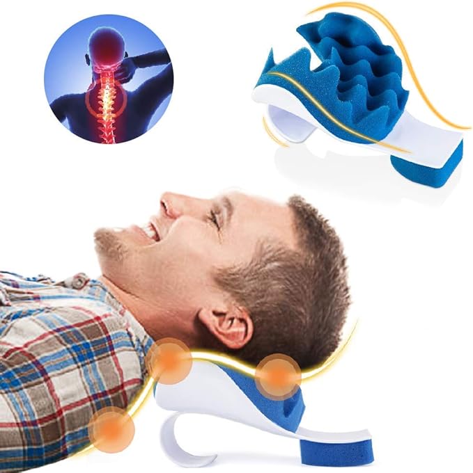 Chiropractic Pillow,Neck and Shoulder Pain Relief Support Relaxer Cervical Pillow Massage