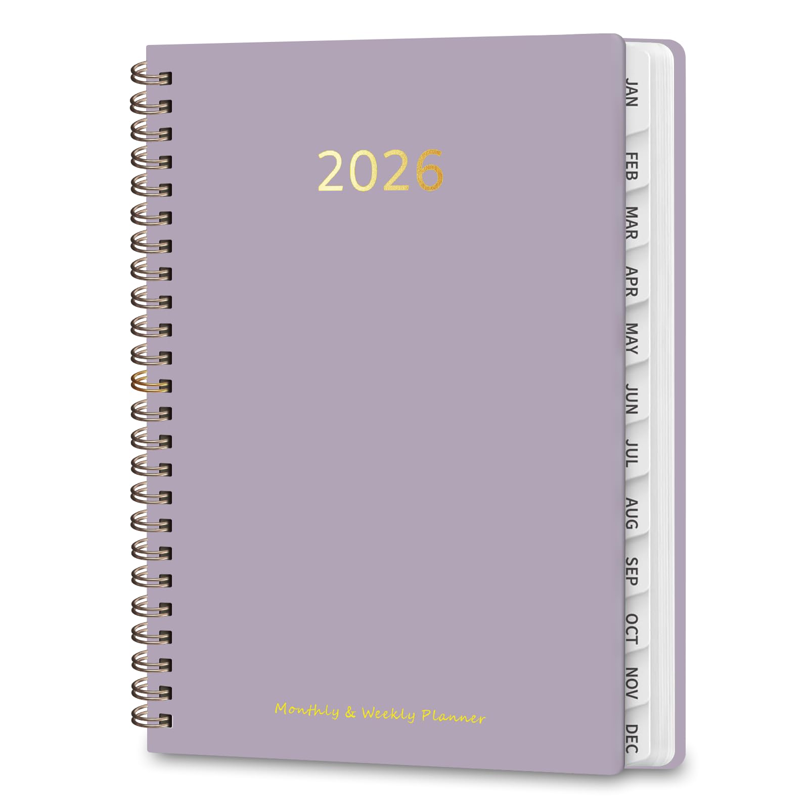 Photo 1 of 2026 Planner, Weekly and Monthly Calendar Planner, January - December 2026 Daily Agenda for Acadecmic Planning, School Office Supplies, Purple