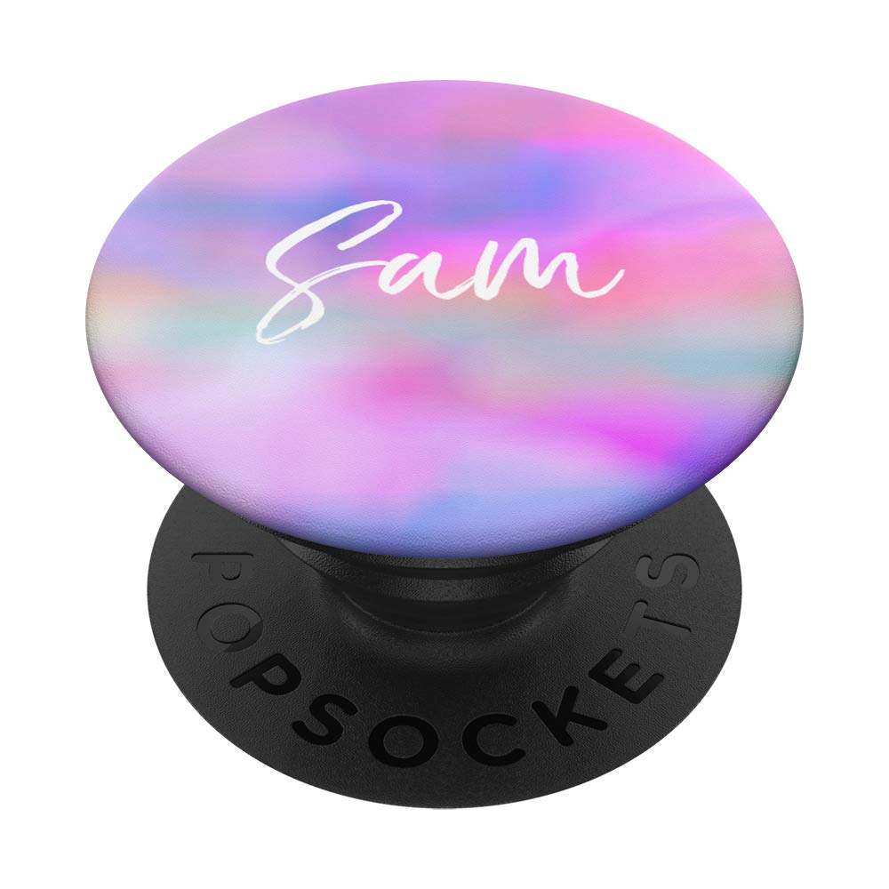 Sam Name Gift Personalized Custom Girl Women Pink Samantha PopSockets Swappable PopGrip