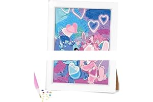 5D Diamond Painting Kits with Frame,DIY Diamond Art for Kids and Adult,Easy Kids Gem Art Kit with Beautiful Package for Gift 