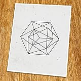 Modern Art Print (Unframed), Geometric Art, Abstract Art Poster, Mid-century Art, Cafe, Industrial, Loft, Wire Wall Art, Black and White, 8x10