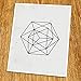 Modern Art Print (Unframed), Geometric Art, Abstract Art Poster, Mid-century Art, Cafe, Industrial, Loft, Wire Wall Art, Black and White, 8x10