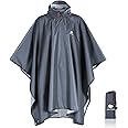 ANYOO Hooded Rain Poncho for Adults Waterproof Lightweight Rain Coat for Men Women Reusable Rain Jacket for Emergency Outdoor