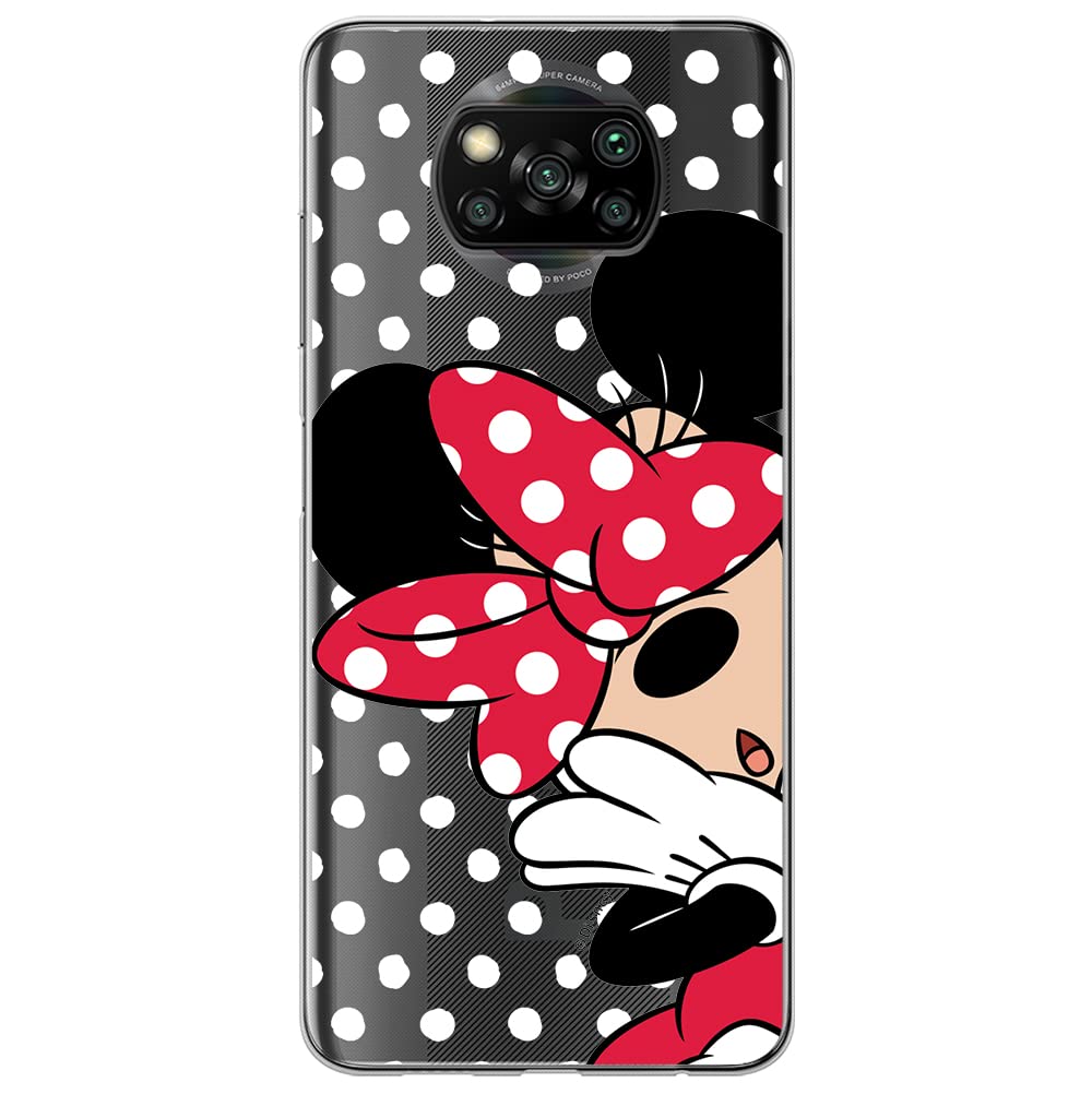 ERT GROUP mobile phone case for Xiaomi POCOPHONE X3 original and officially Licensed Disney pattern Minnie 003 optimally adapted to the shape of the mobile phone, partially transparent