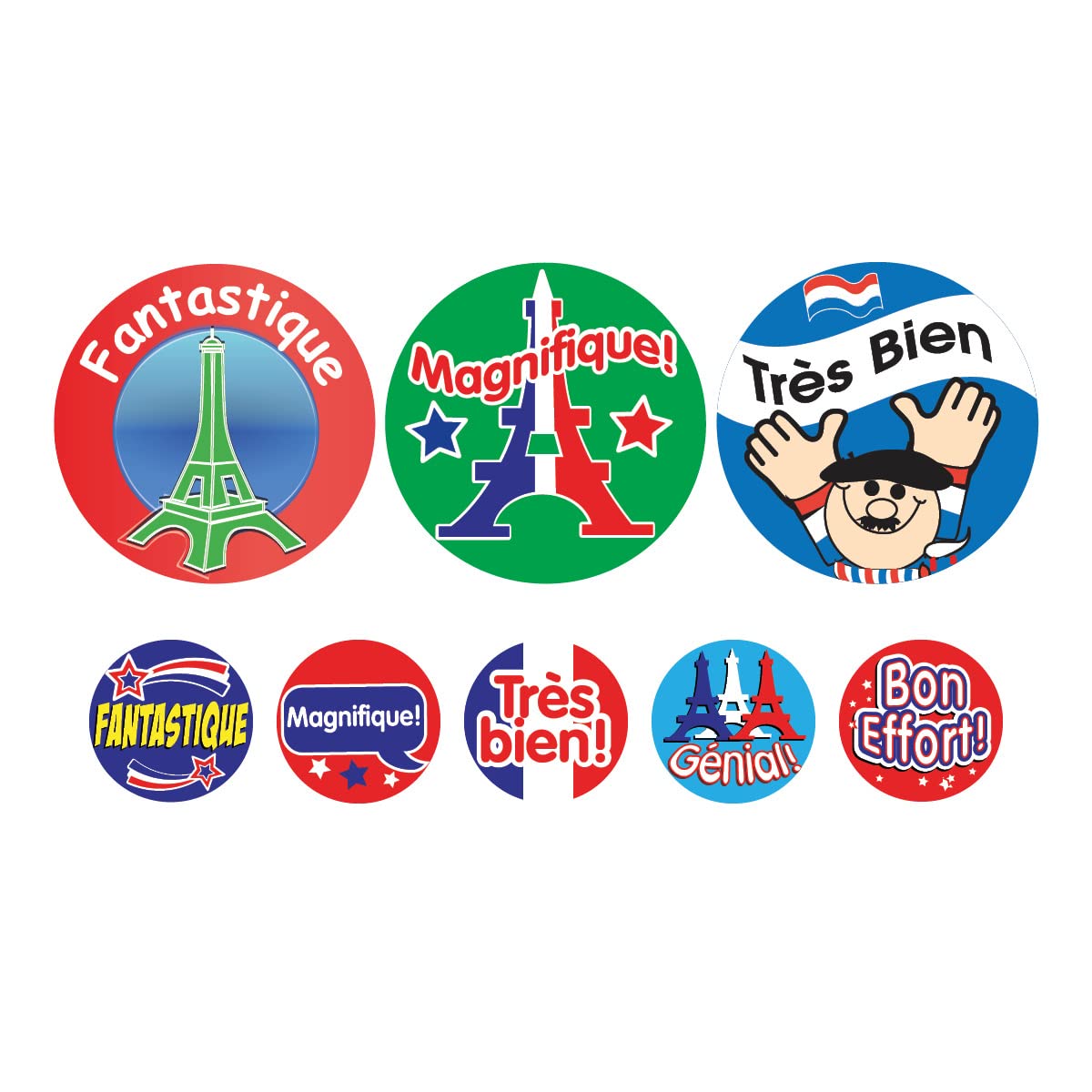 SuperStickers French Praise Stickers - Bumper Pack (1240 Stickers).
