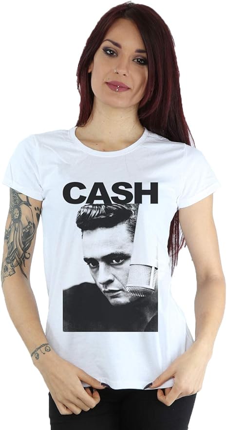 Johnny Cash mujer Pondering Look Camiseta