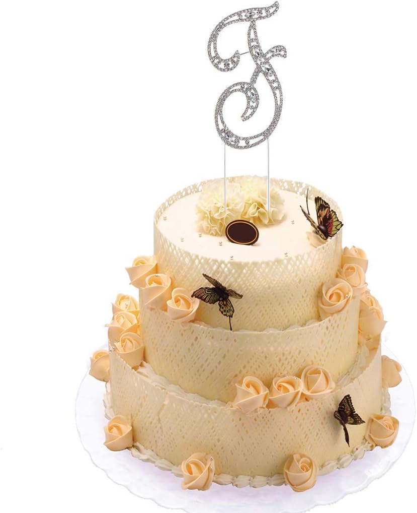 F Fityle Alfabeto G Lettera Diamante Cake Topper Compleanno Decorazioni Anniversario Di Matrimonio Utensili Decorativi Accessori E Utensili Per Pasticceria