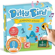 Livres musicaux Ditty Bird pour tout-petits | Livre amusant de comptines pour enfants | Livre de la ferme d'Old Macdonald avec son | Livres interactifs pour tout-petits de 1 an à 3