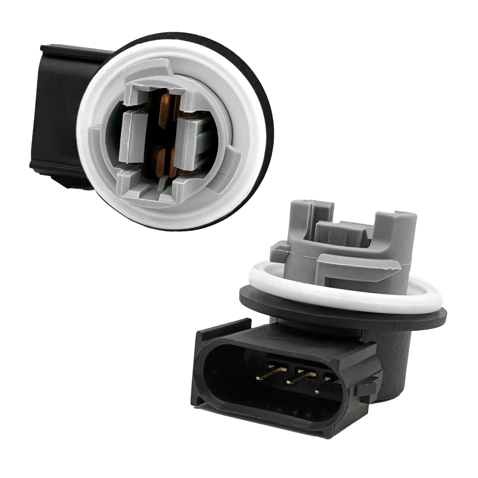 Photo 1 of 2Pcs Turn Signal Tail Light Socket Tail Lamp Lights Wiring Harness Plug, Compatible with Ford 2009-2014 F150 F250 F350 Super Duty, OE # 2U5Z-13411-DA, 2U5Z13411DA