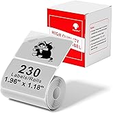 [230 pcs] Phomemo Transparent Thermal Label Paper 1.96"x1.18"(50x30mm), Multi-Purpose Self-Adhesive Thermal Phomemo Original Labels, Compatible with M100/M110/M220/M120/M150/M250/M221 Label Maker