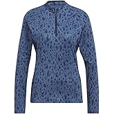 adidas Women's Ultimate365 Printed Quarter Zip Mock Neck Golf Polo Shirt