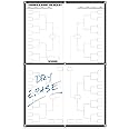 Reusable March Madness Bracket Poster - 64 Player Dry Erase Board Brackets Poster Set is 32x48 Inches and Includes 2 Markers and Metal Hanging Grommets. NCAA Basketball Bracket Poster is Made in USA.